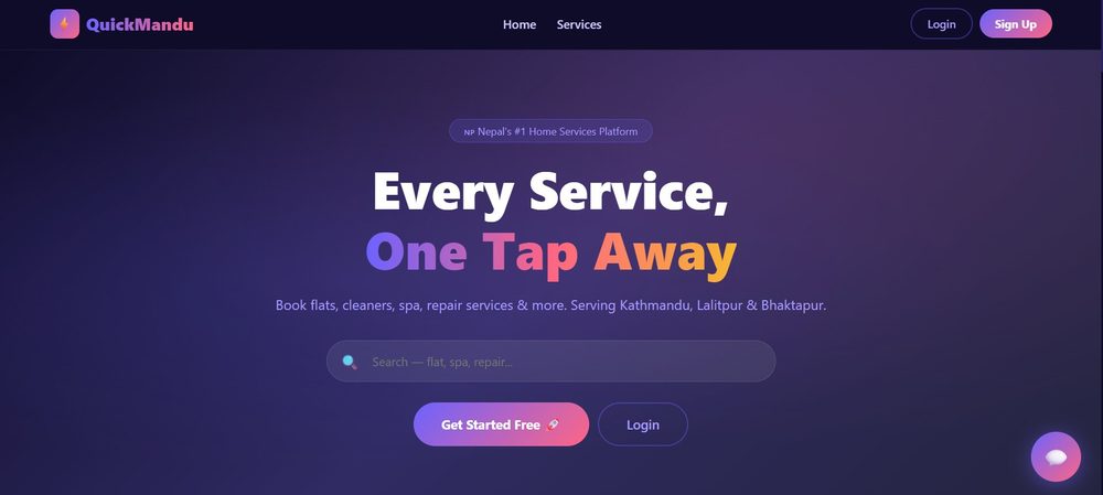 QuickMandu On-Demand Services Platform