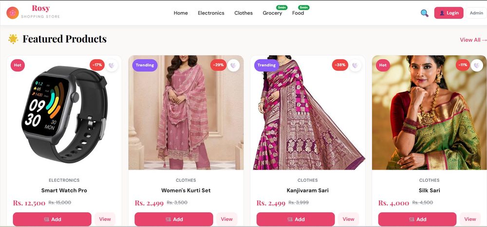 Rosy Shopping Store Enterprise E-Commerce Platform